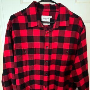 Goodfellow & Co. Plaid Flannel Button Down Shirt – Red & Black